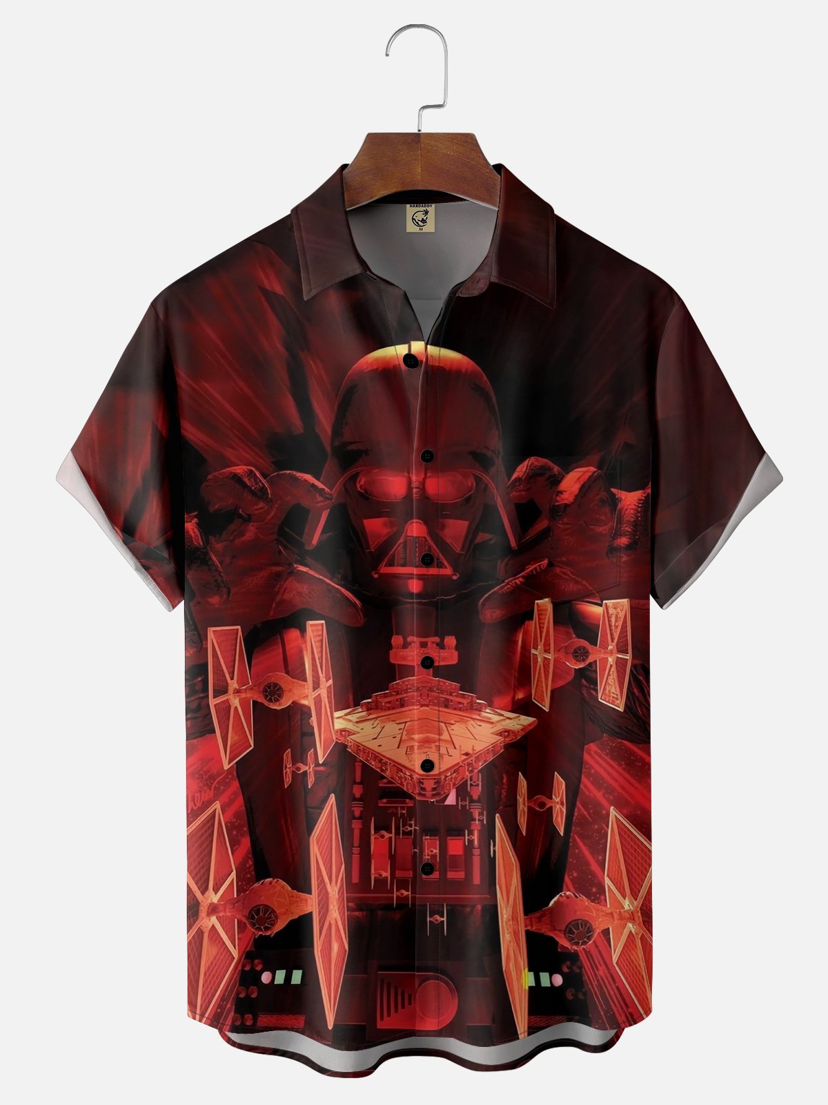 Moisture-wicking Star Spaceship Fighter Pocket Casual Shirt