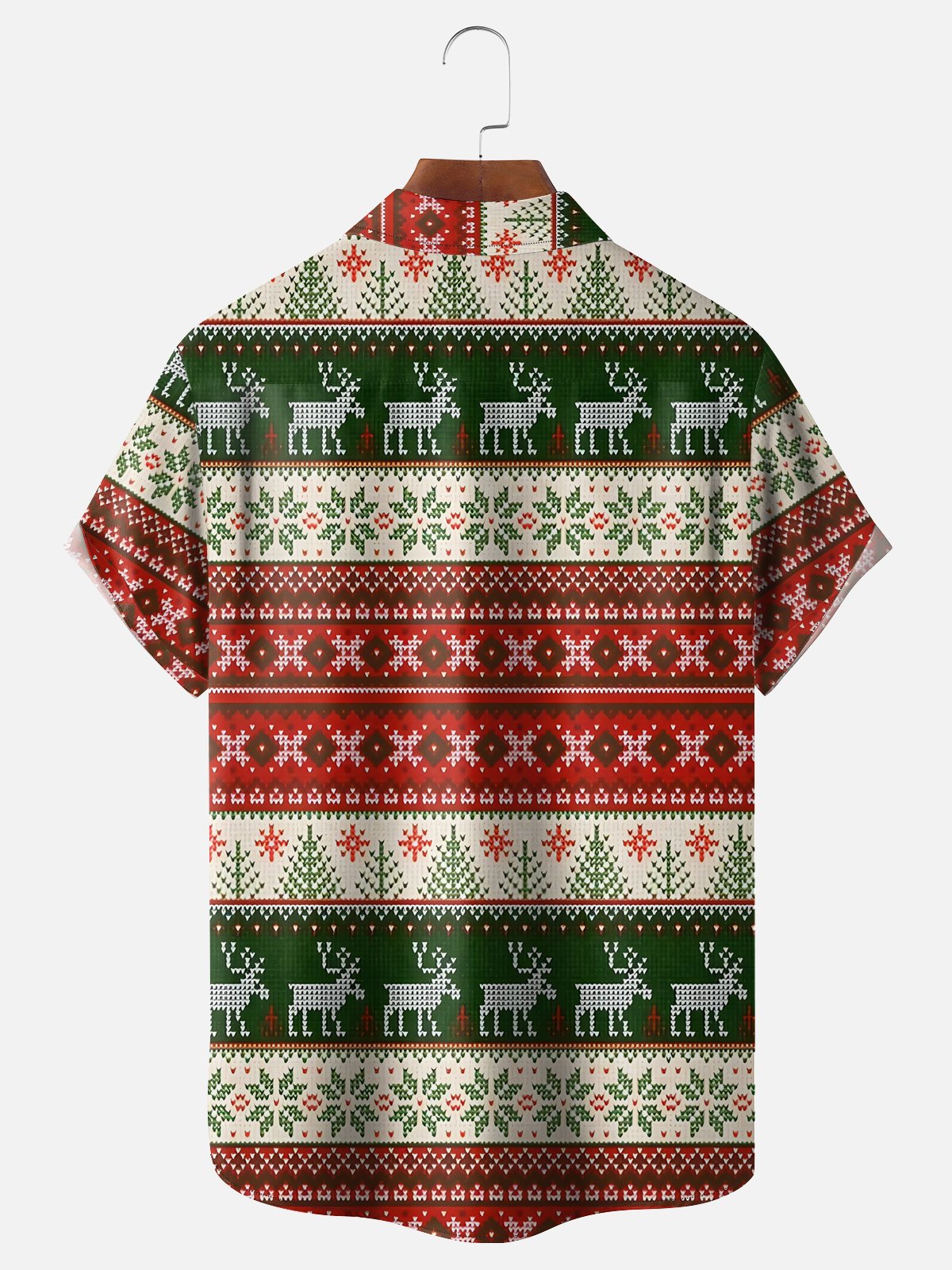 Moisture-wicking Christmas Rooster Fun Pocket Casual Shirt