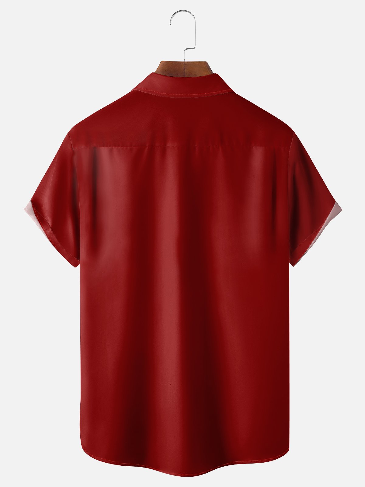 Moisture-wicking Christmas Santa Hat Giraffe Alpaca Ostrich Chest Pocket Bowling Shirt