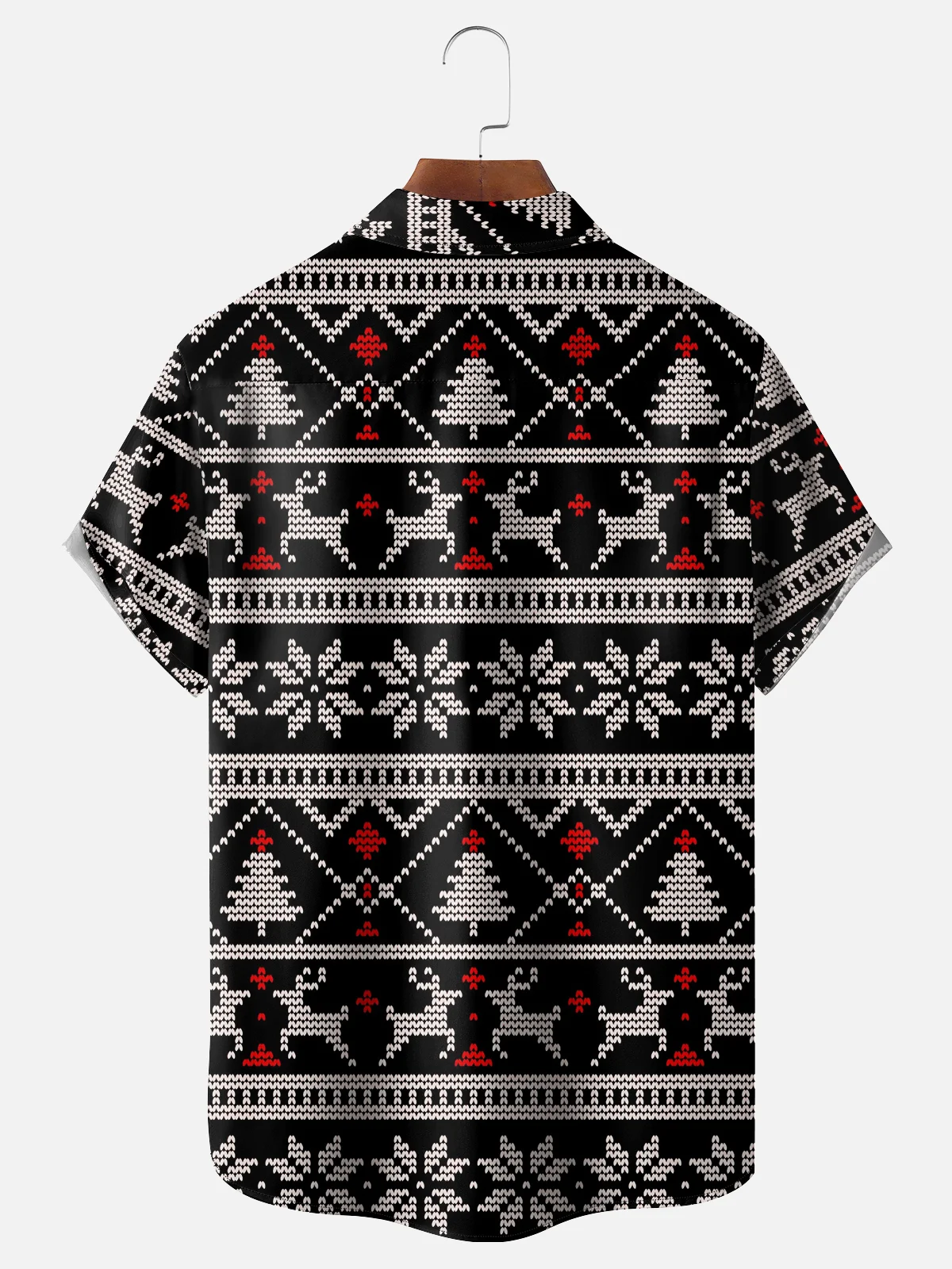 Moisture-wicking Christmas Santa Hat Donkey Pocket Casual Shirt