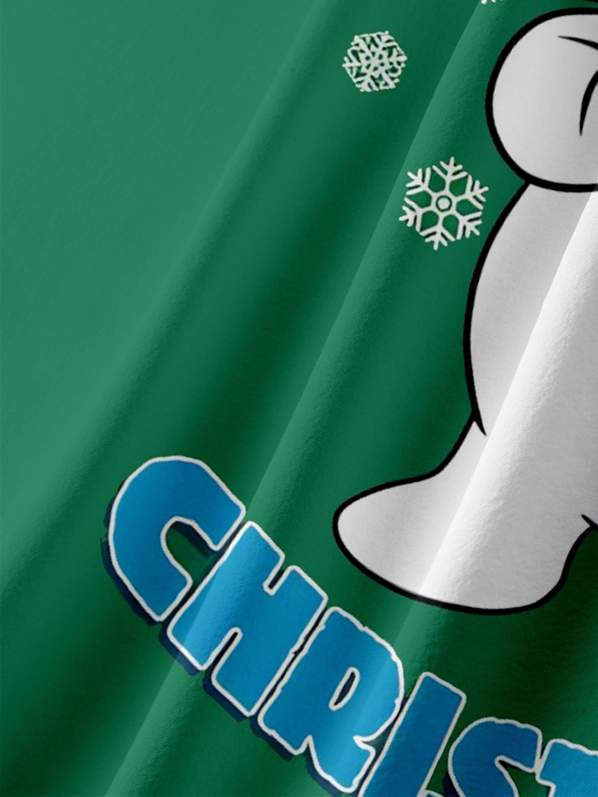 Moisture-wicking Christmas Snowman Chest Pocket Casual Shirt