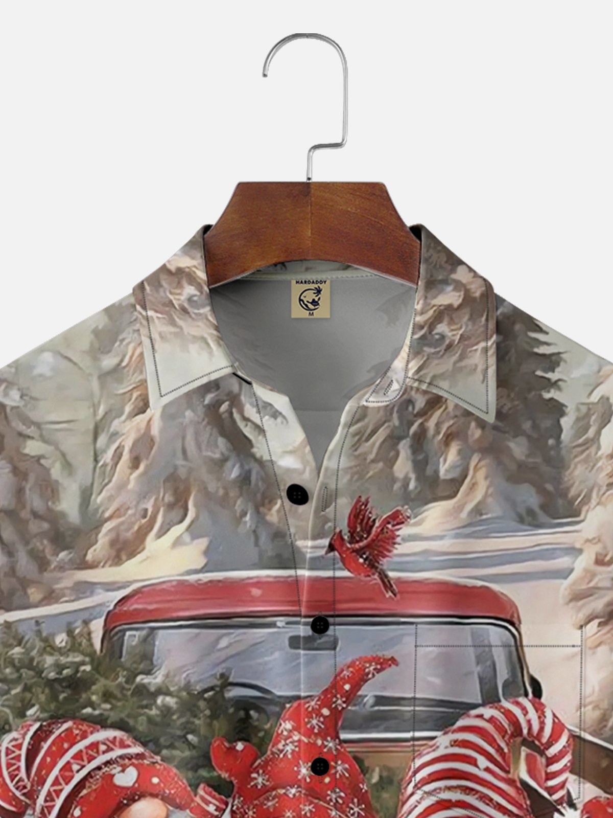 Moisture-wicking Christmas Gnome Car Pocket Casual Shirt