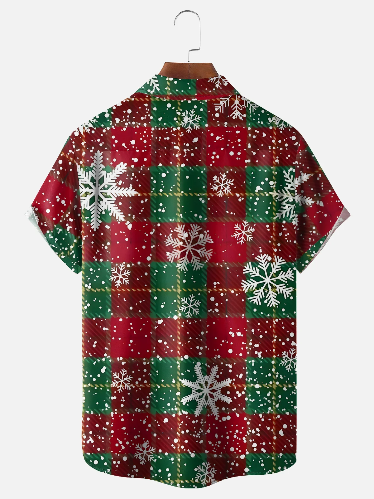 Moisture-wicking Christmas Santa Hat Dinosaur Rider Cat Snowflakes Pocket Casual Shirt