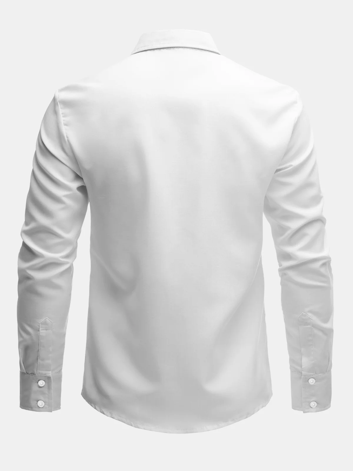 Moisture-wicking Solid Color Business Dress Shirt