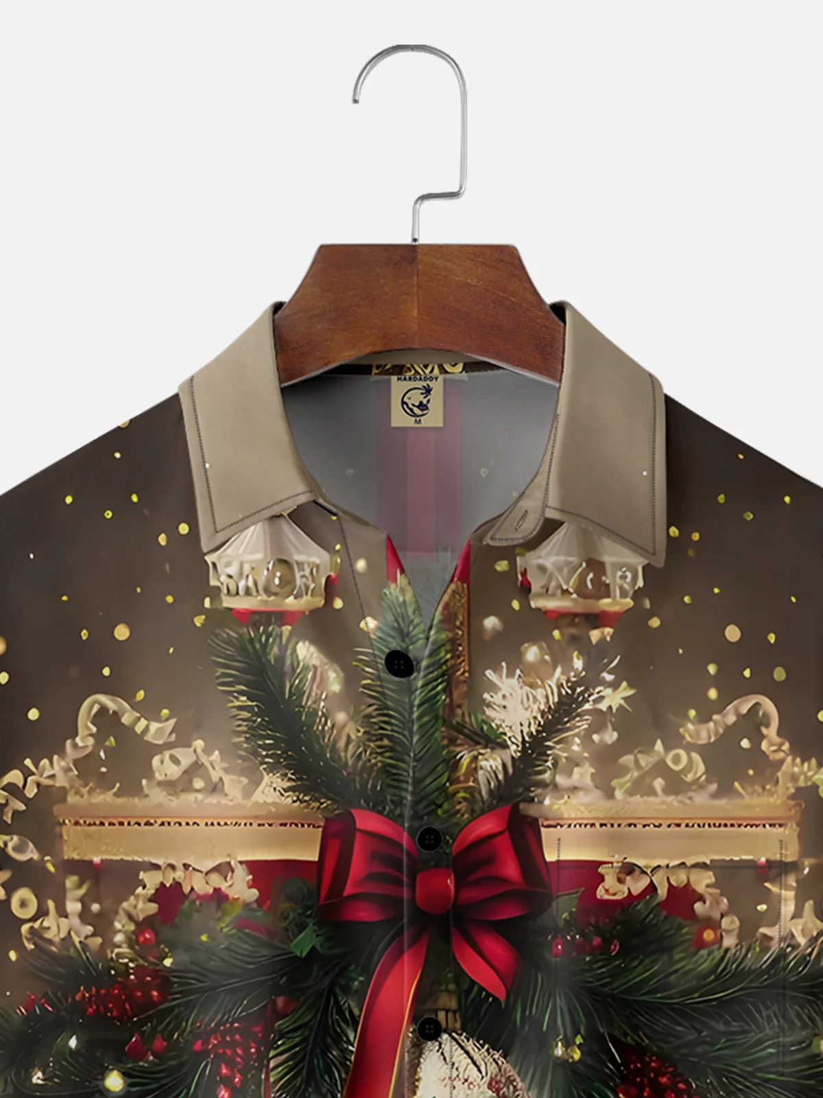 Moisture-wicking Christmas Decoration Chest Pocket Hawaiian Shirt