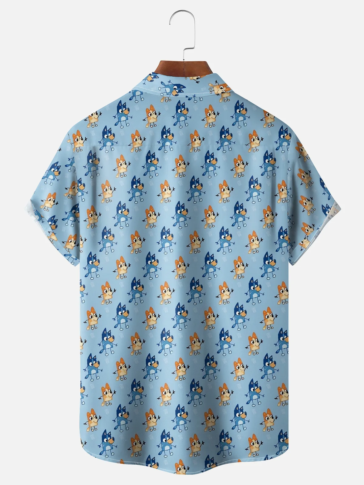 Moisture-wicking Cartoon Dog Chest Pocket Casual Shirt