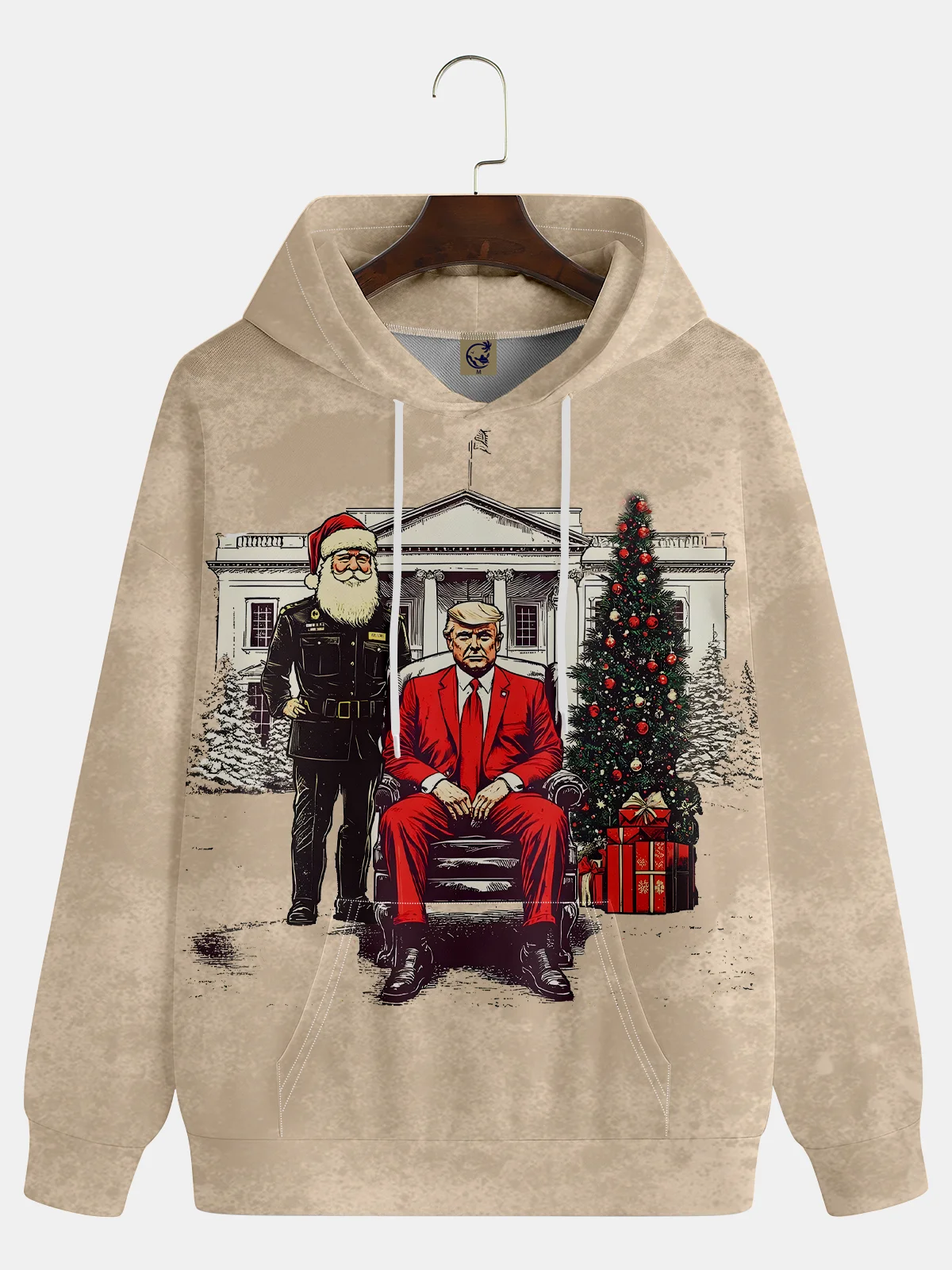 Trump Santa Claus Christmas at Home Hoodie Sweatshirt