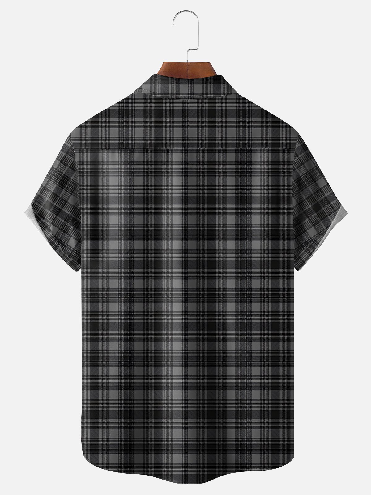 Moisture-wicking Plaid Chest Pocket Casual Shirt