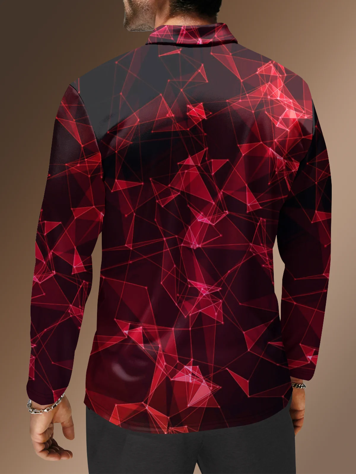 Moisture Wicking Art Abstract Geometric Golf Polo
