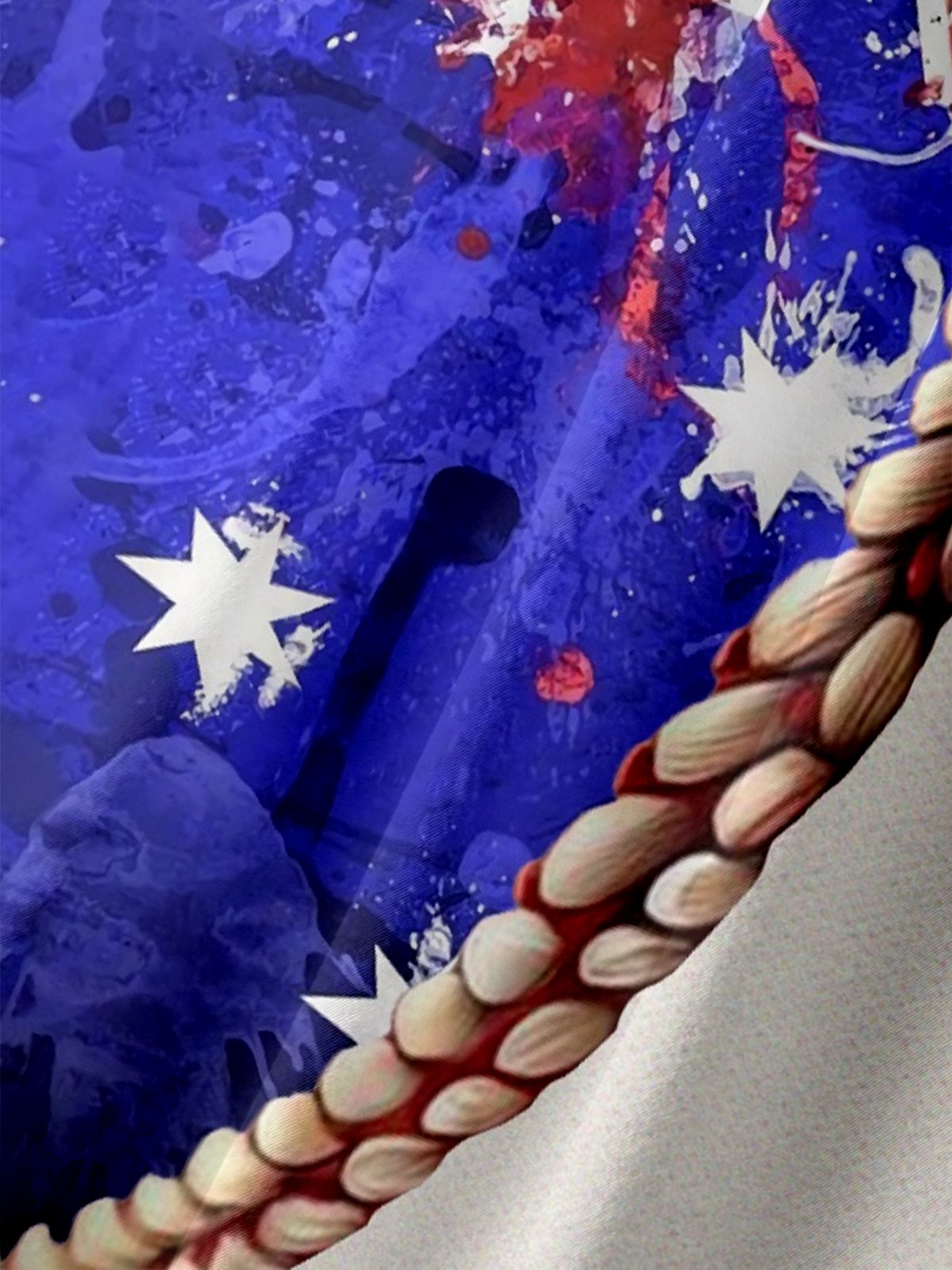 Moisture-wicking Australia Day Flag Kangaroo Chest Pocket Hawaiian Shirt