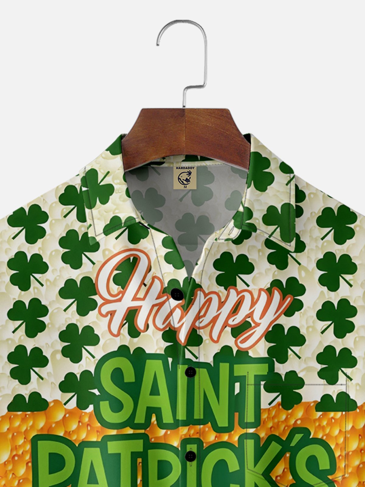 Moisture-wicking St. Patrick's Day Gnome Chest Pocket Casual Shirt