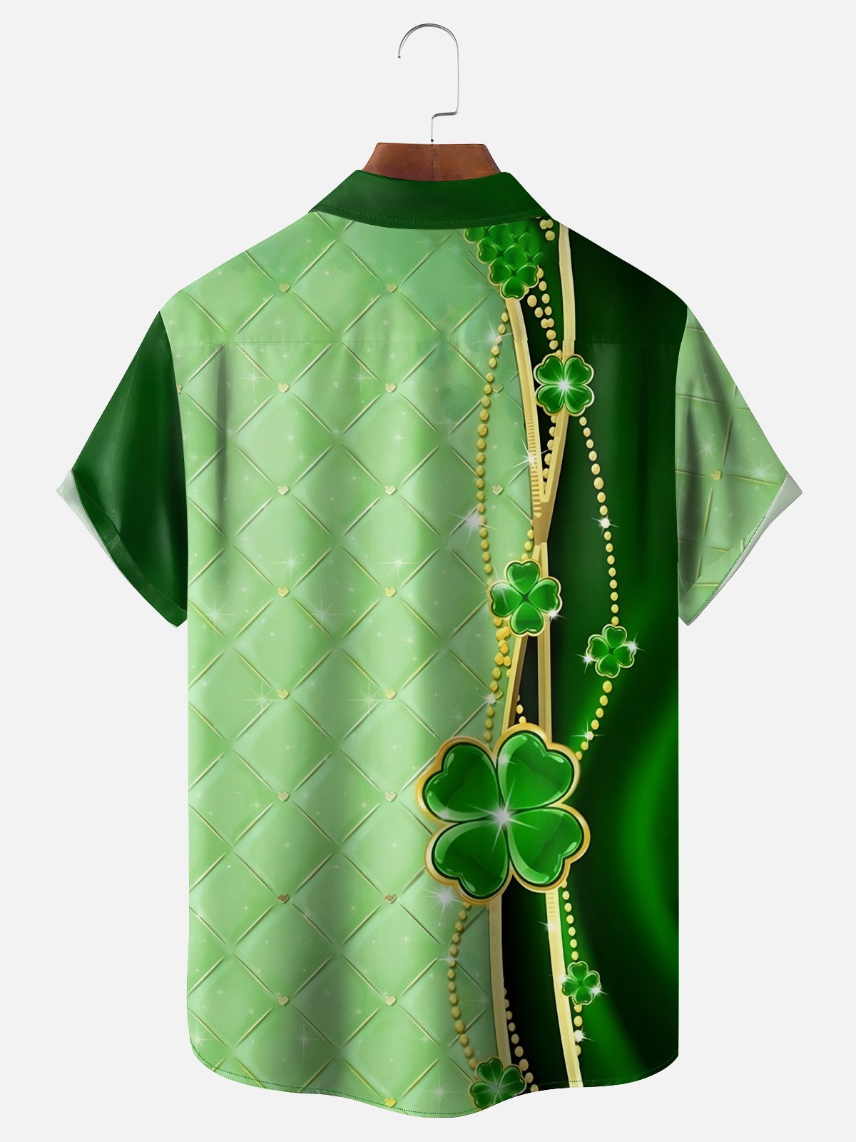 Moisture-wicking St. Patrick's Day Chest Pocket Casual Shirt