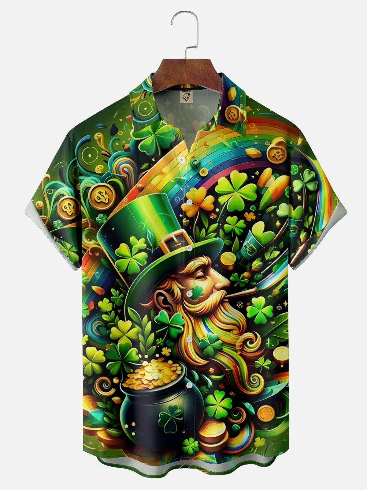 Moisture-wicking St. Patrick's Day Chest Pocket Casual Shirt