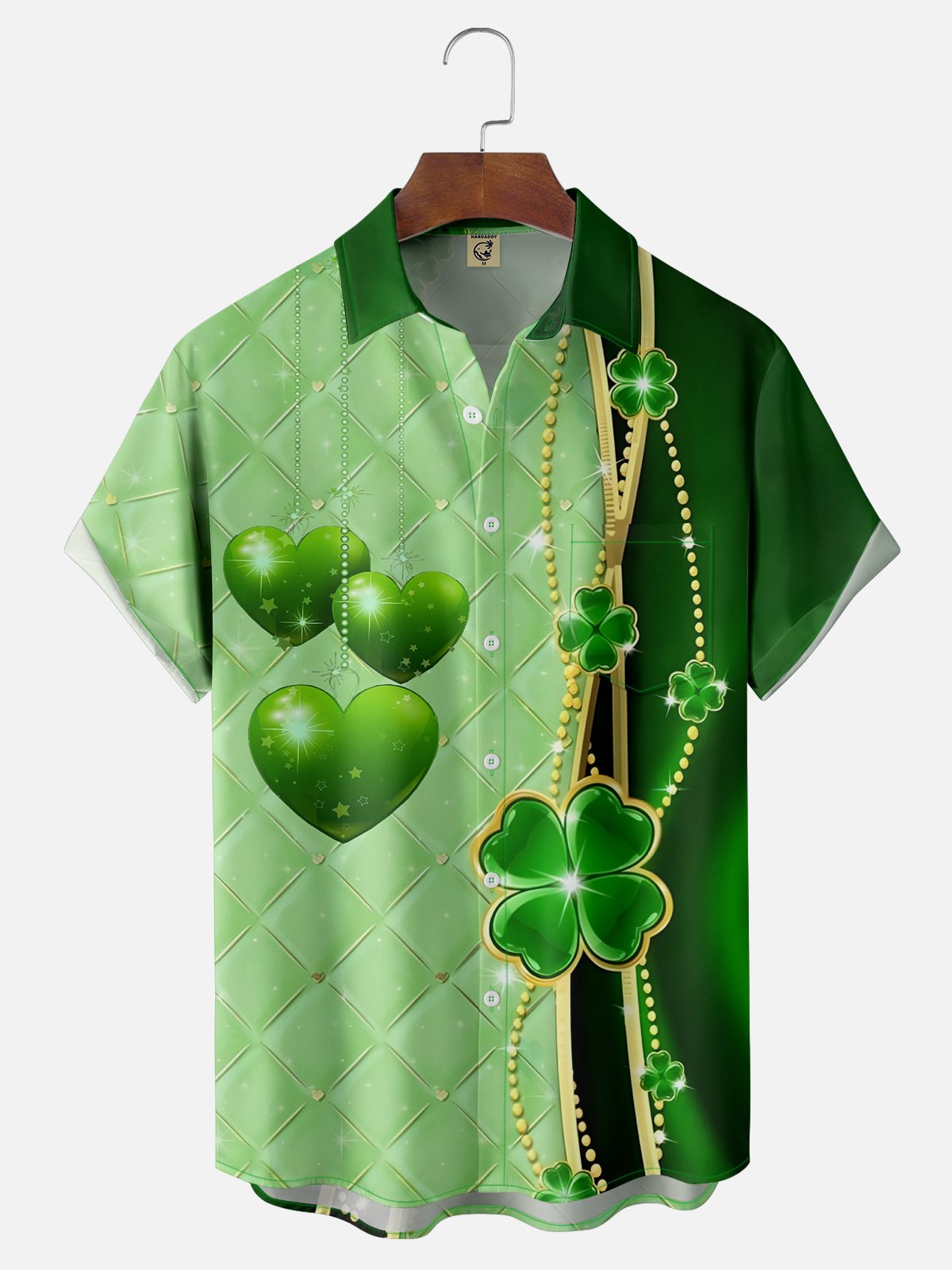 Moisture-wicking St. Patrick's Day Chest Pocket Casual Shirt