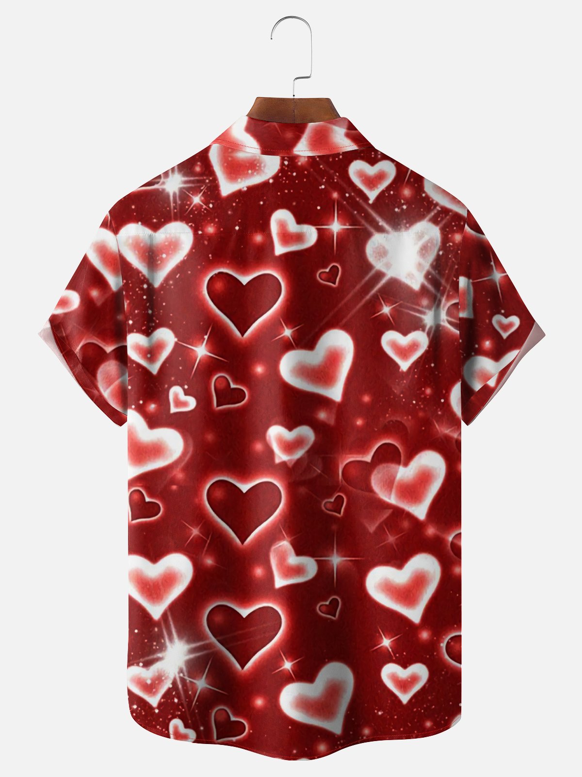 Moisture-wicking St Valentine Lover Heart Chest Pocket Casual Shirt