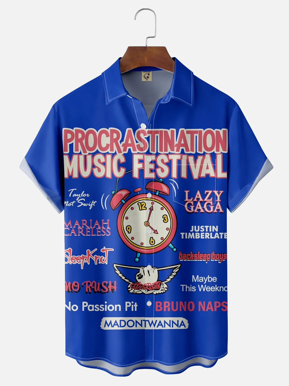 Moisture Wicking Drag Festival Chest Pocket Casual Shirt