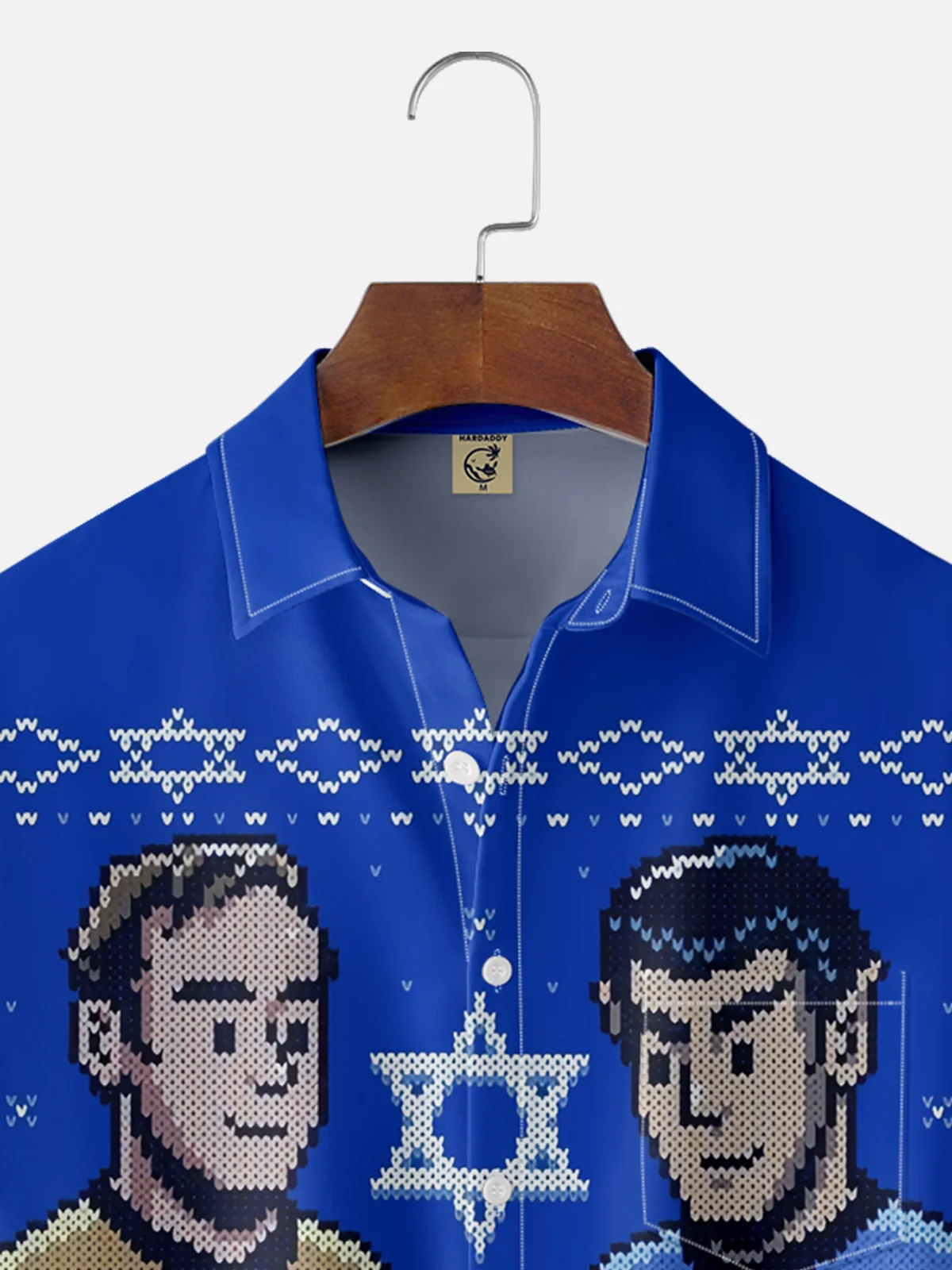 Moisture Wicking Hanukkah Chest Pocket Casual Shirt