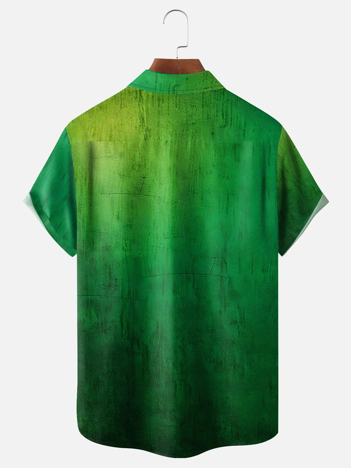 Moisture-wicking St. Patrick's Day Art Shamrock Chest Pocket Bowling Shirt