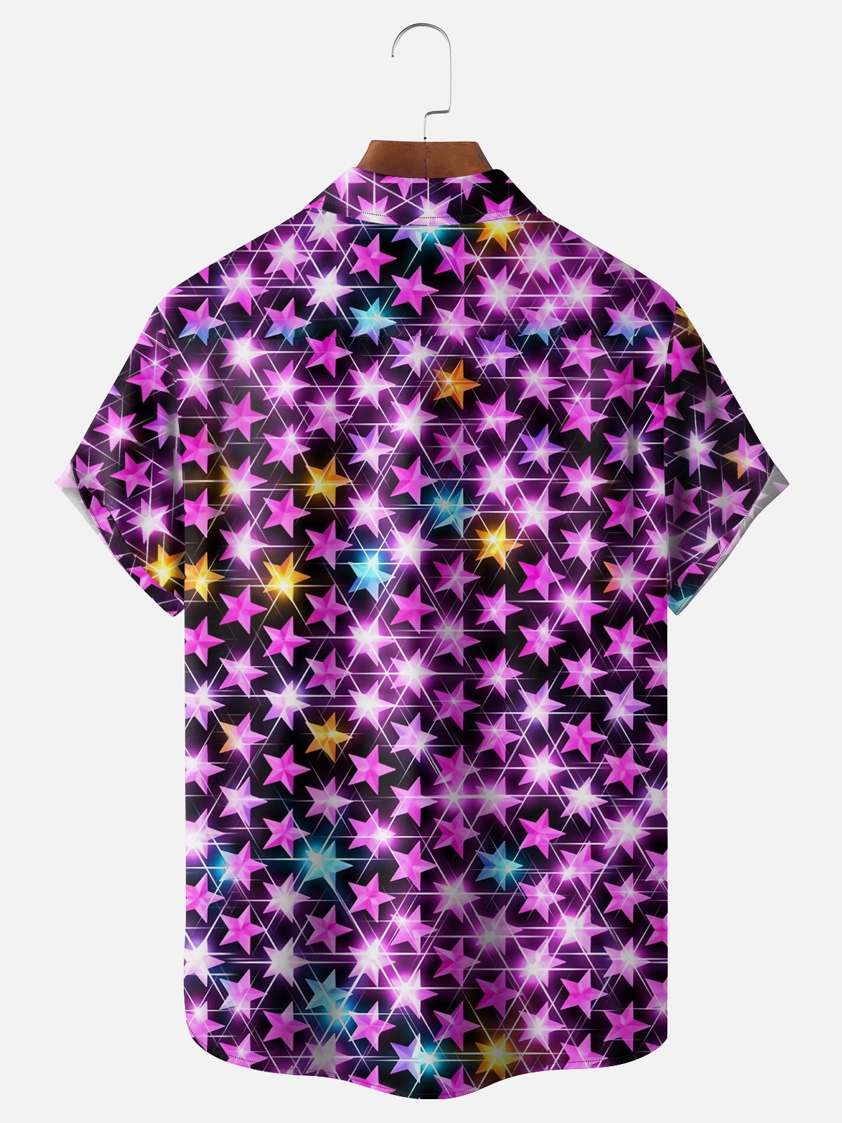 Moisture-wicking Funky Star Chest Pocket Casual Shirt