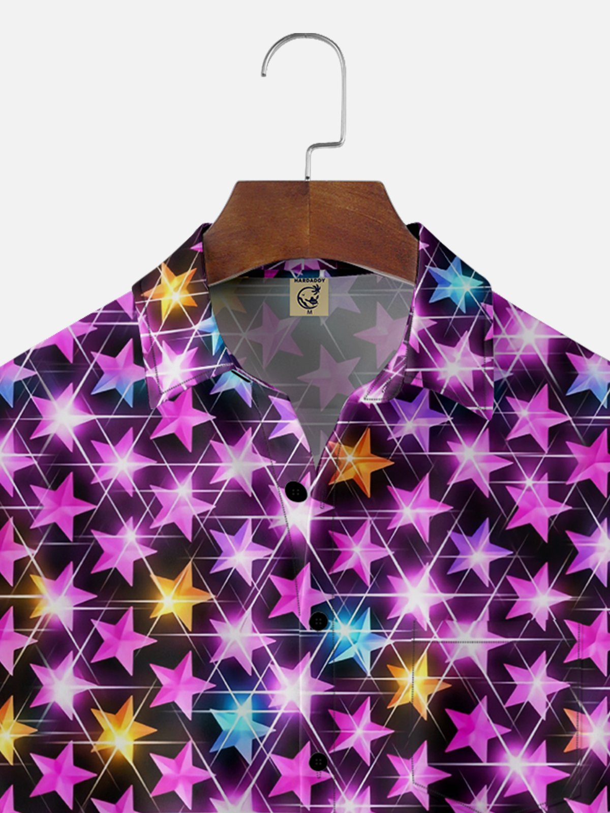 Moisture-wicking Funky Star Chest Pocket Casual Shirt