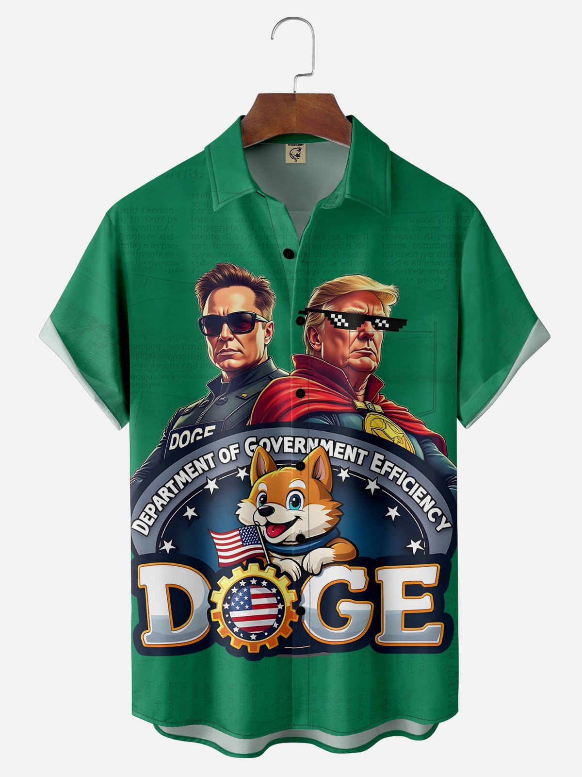 Moisture-wicking Trump Doge Chest Pocket Casual Shirt