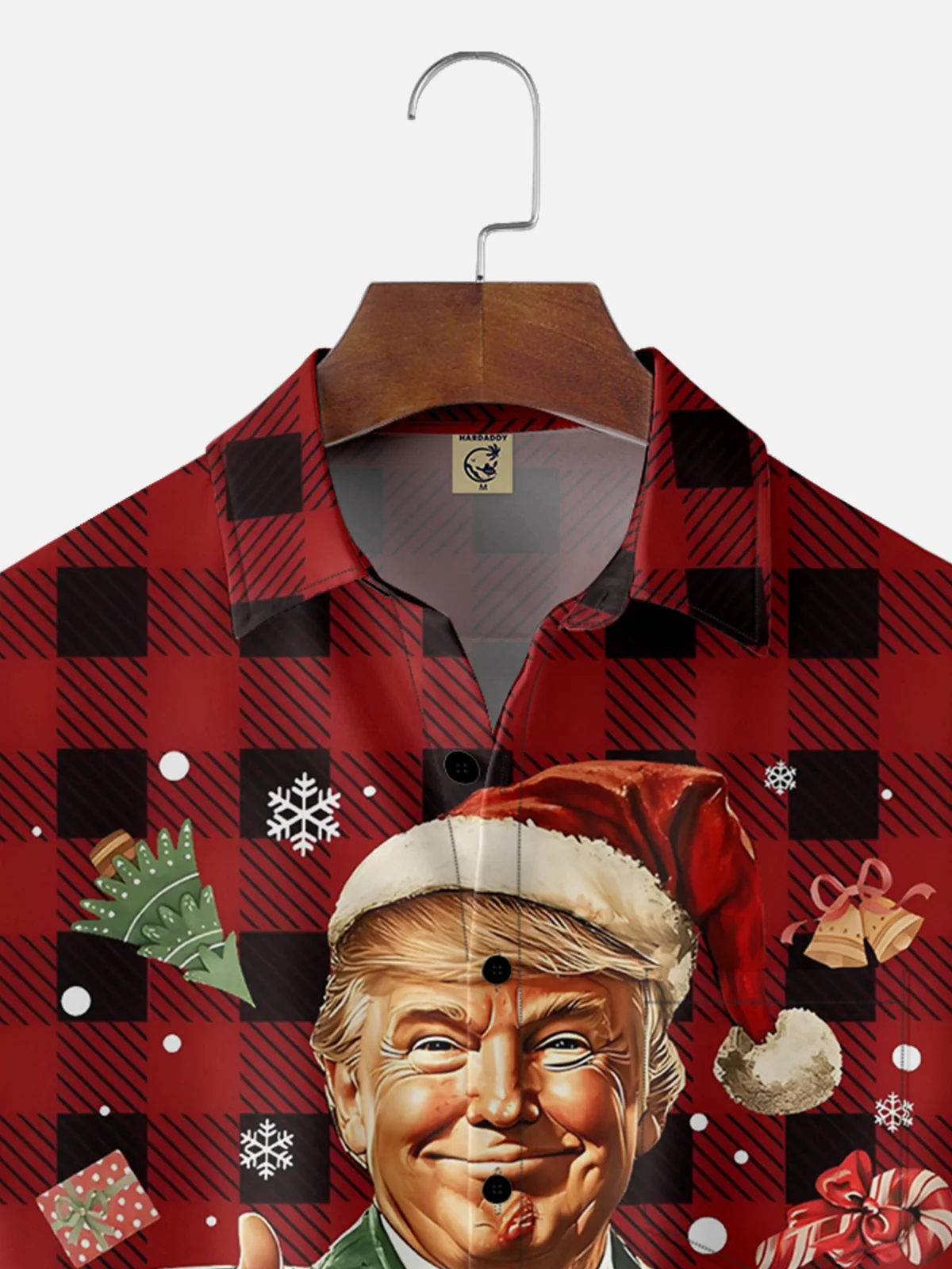 Moisture-wicking I'll Be Home For Christmas Donald Trump Chest Pocket Holiday Shirt