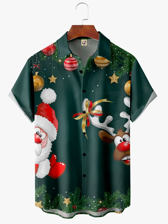 Christmas Pocket Short Sleeve Shirt