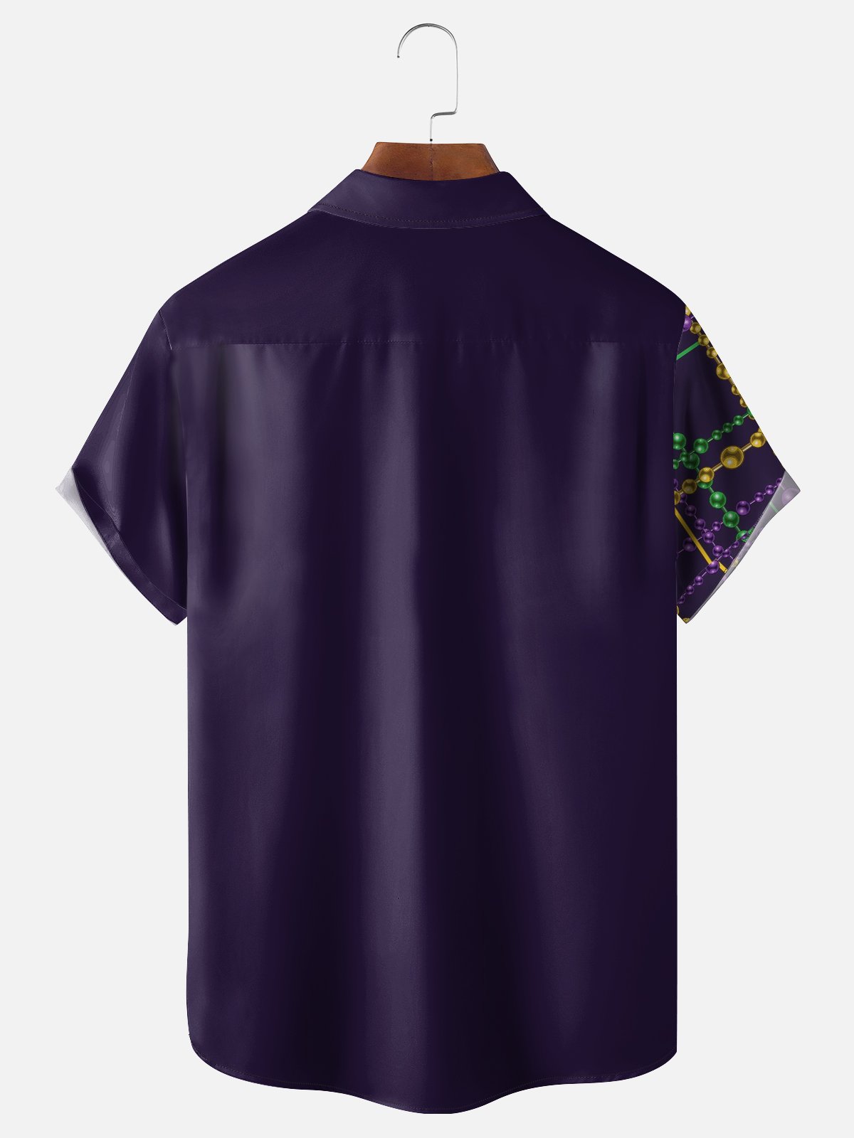 Moisture-wicking Mardi Gras Beads Chest Pocket Casual Shirt