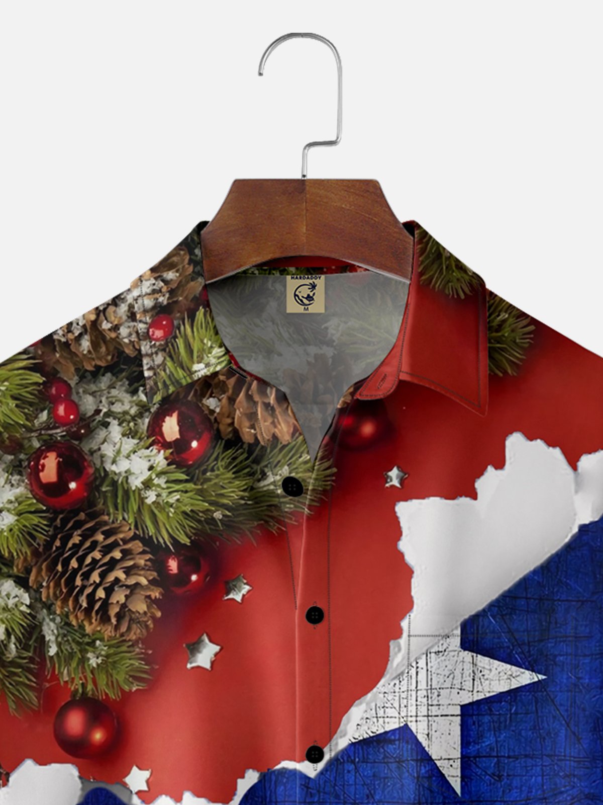 Moisture-wicking Texas Merry Christmas Chest Pocket Hawaiian Shirt