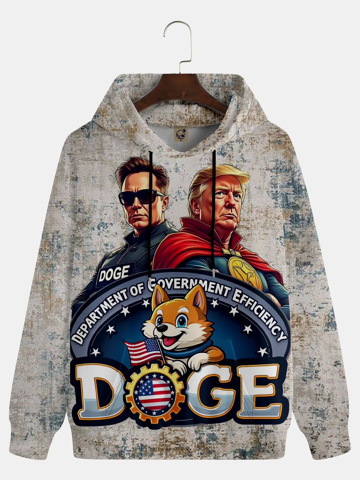 Trump Musk Super D.O.G.E. Division Hoodie Sweatshirt