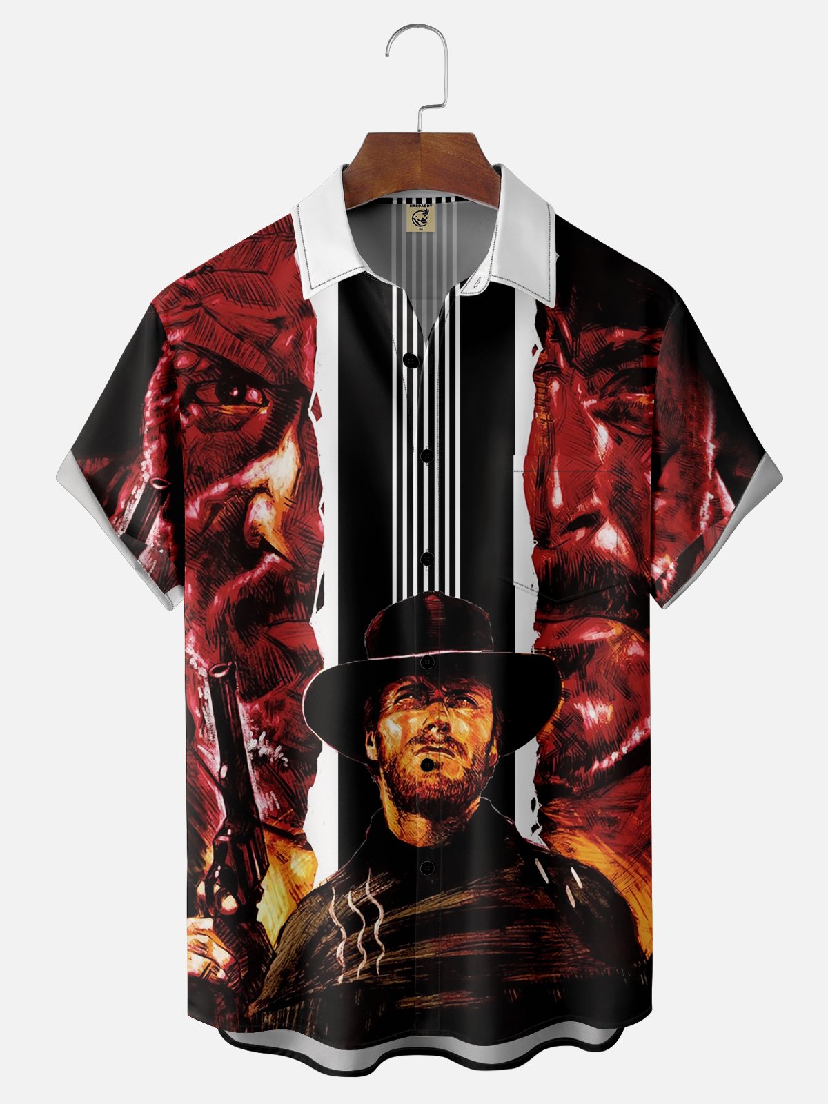 Moisture-wicking Classic Movie The Bad And The Ugly Chest Pocket Bowling Shirt