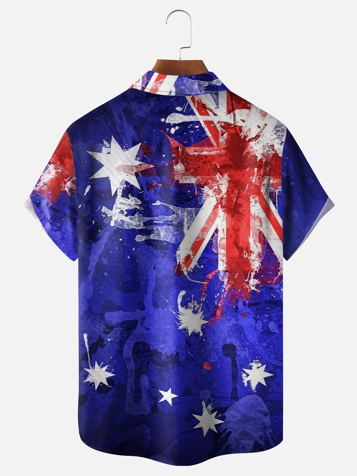 Moisture-wicking Australia Day I Love Australia Chest Pocket Bowling Shirt