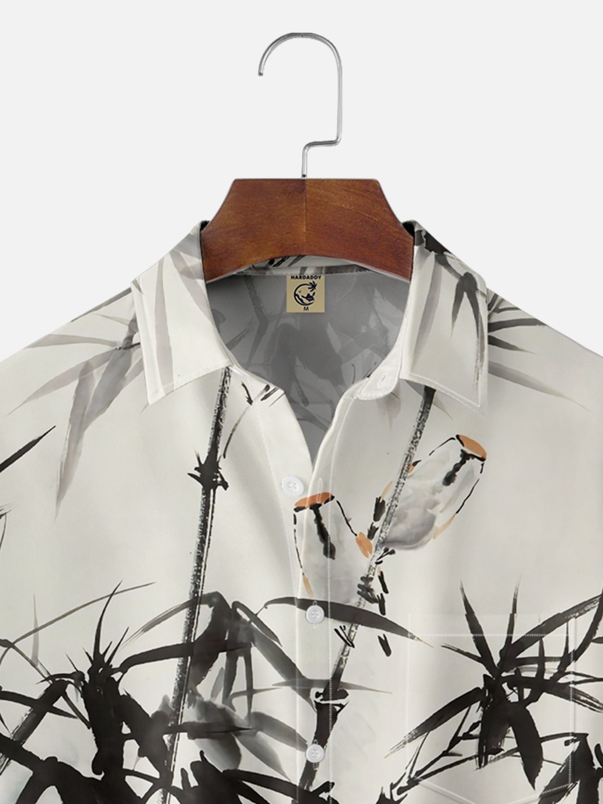 Moisture-wicking Bamboo Bird Chest Pocket Hawaiian Shirt