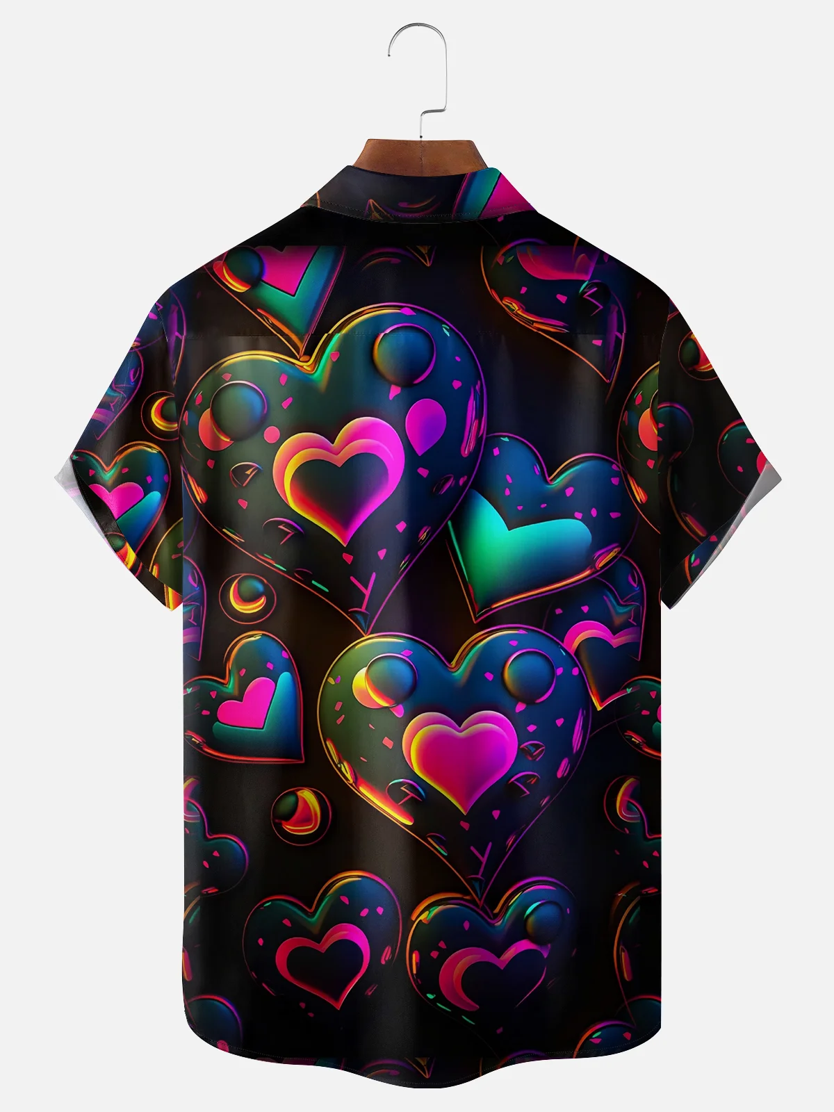 Moisture-wicking Saint Valentine‘s Day Heart Chest Pocket Casual Shirt