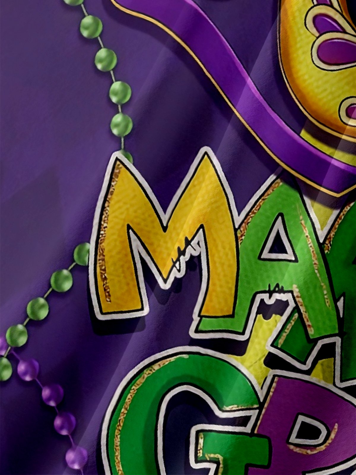 Moisture Wicking Mardi Gras Mask Chest Pocket Casual Shirt
