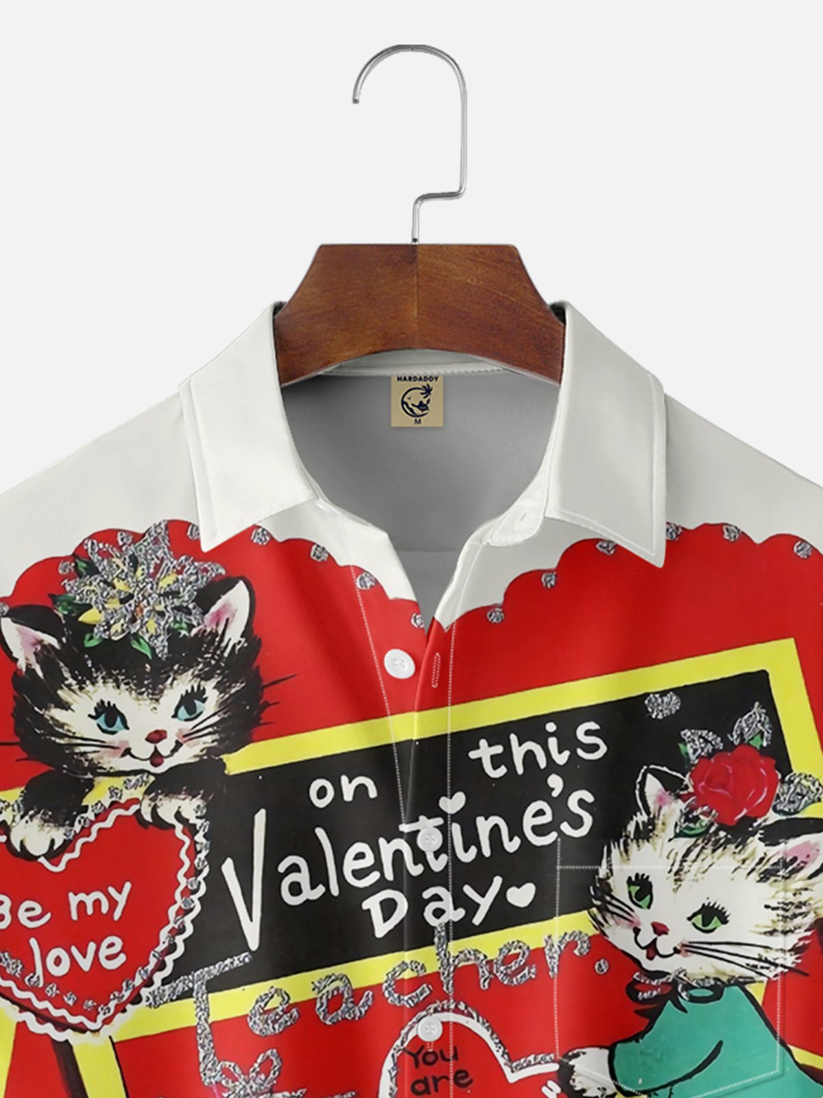 Moisture-wicking St Valentine Heart Chest Pocket Casual Shirt