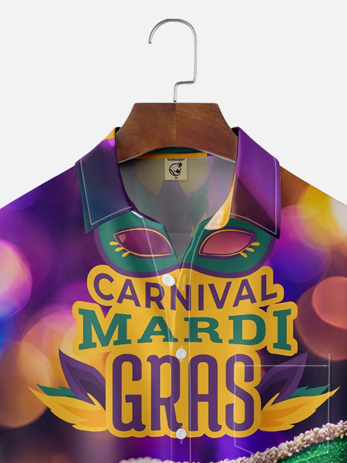 Moisture-wicking Mardi Gras Carnival Mask Chest Pocket Casual Shirt