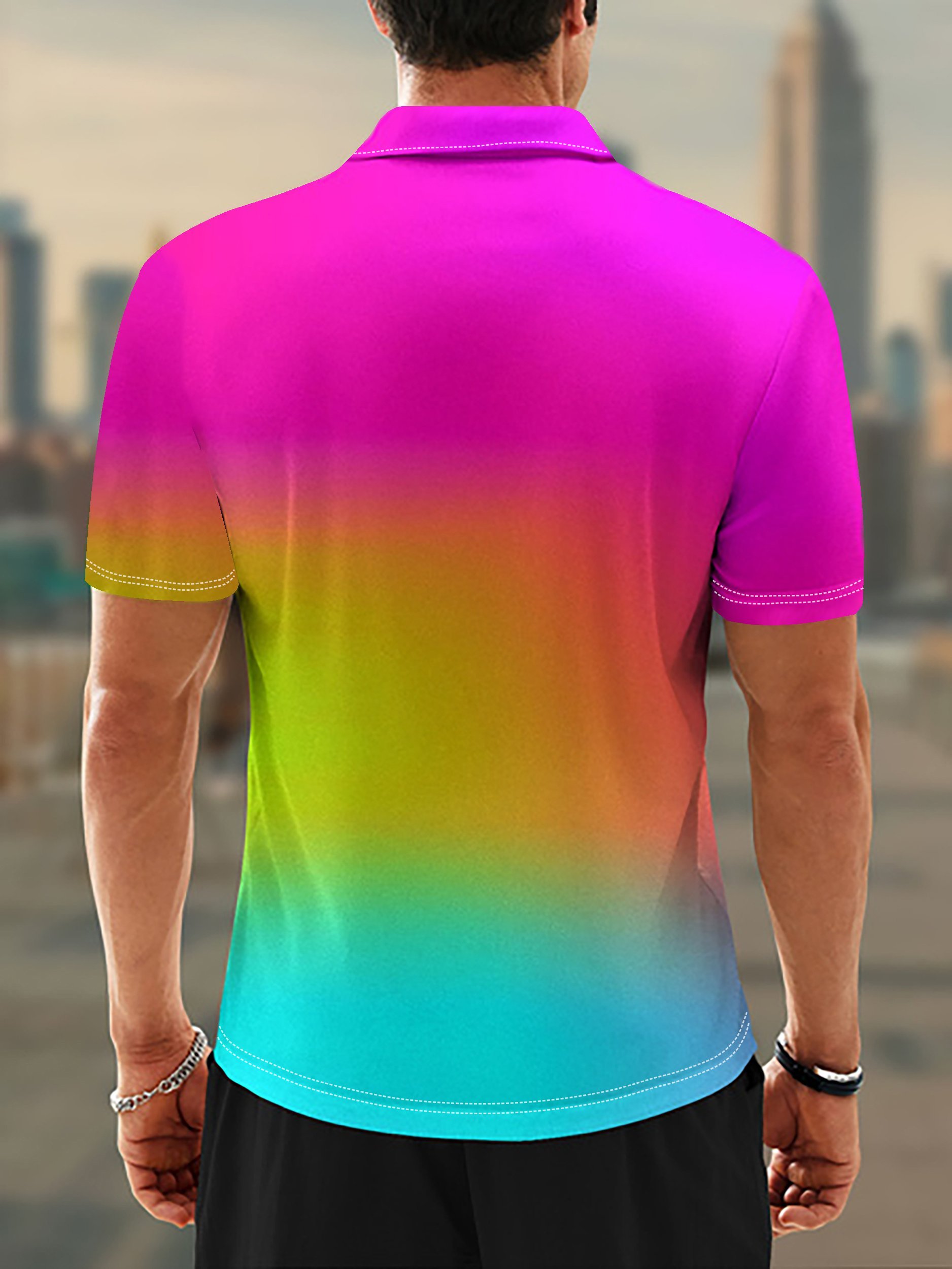 Moisture wicking Golf Polo Gradient Color