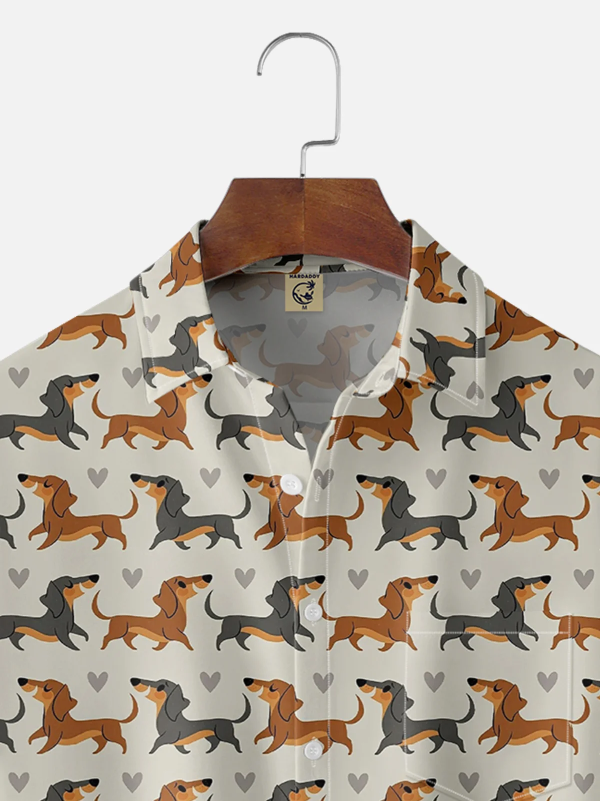 Moisture-wicking Dachshund Dog Chest Pocket Casual Shirt