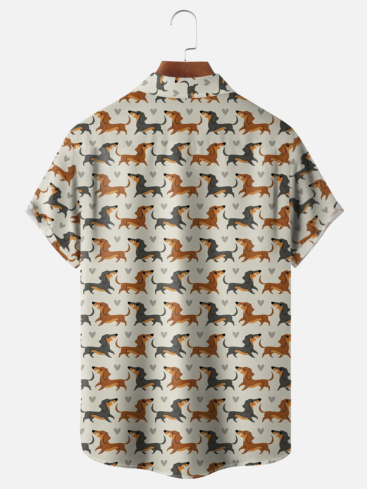 Moisture-wicking Dachshund Dog Chest Pocket Casual Shirt