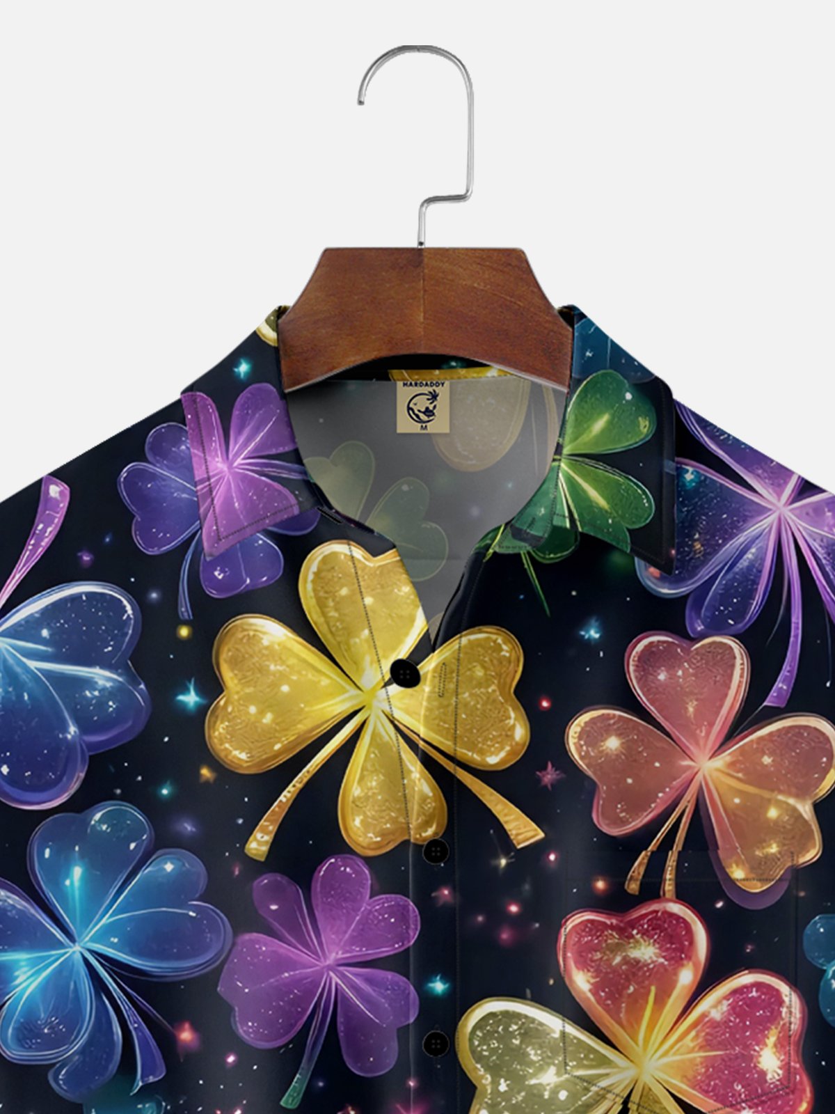 Moisture-wicking Saint Patrick‘s Day Shamrock Chest Pocket Casual Shirt