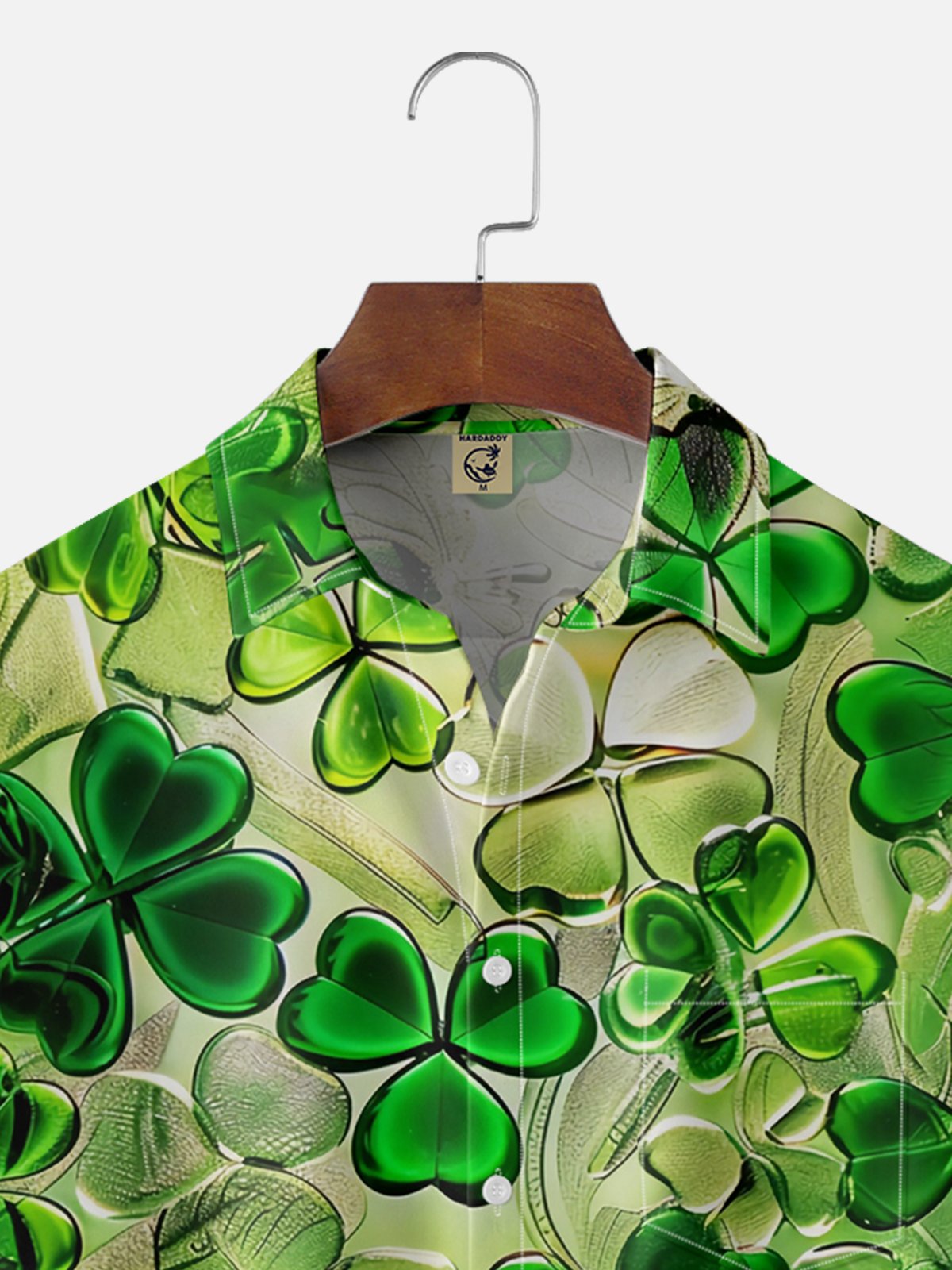 Moisture-wicking Saint Patrick‘s Day Shamrock Chest Pocket Casual Shirt