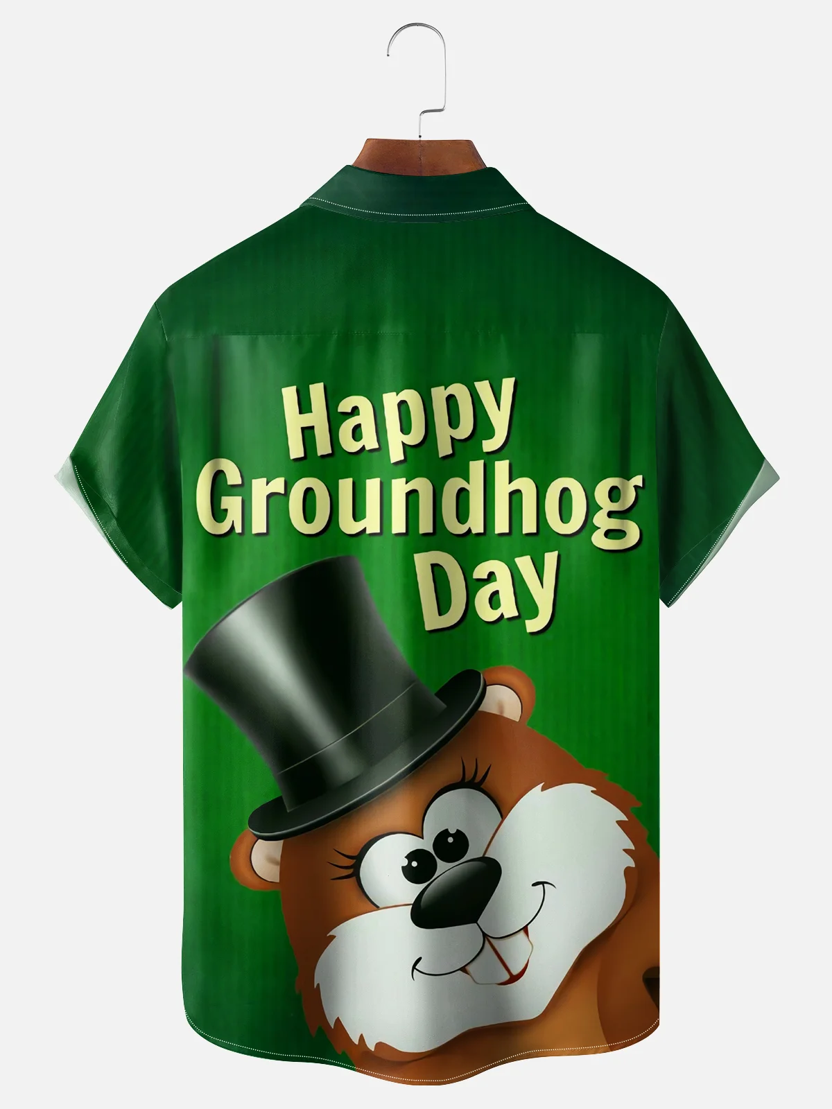 Moisture-wicking Groundhog Day Chest Pocket Casual Shirt