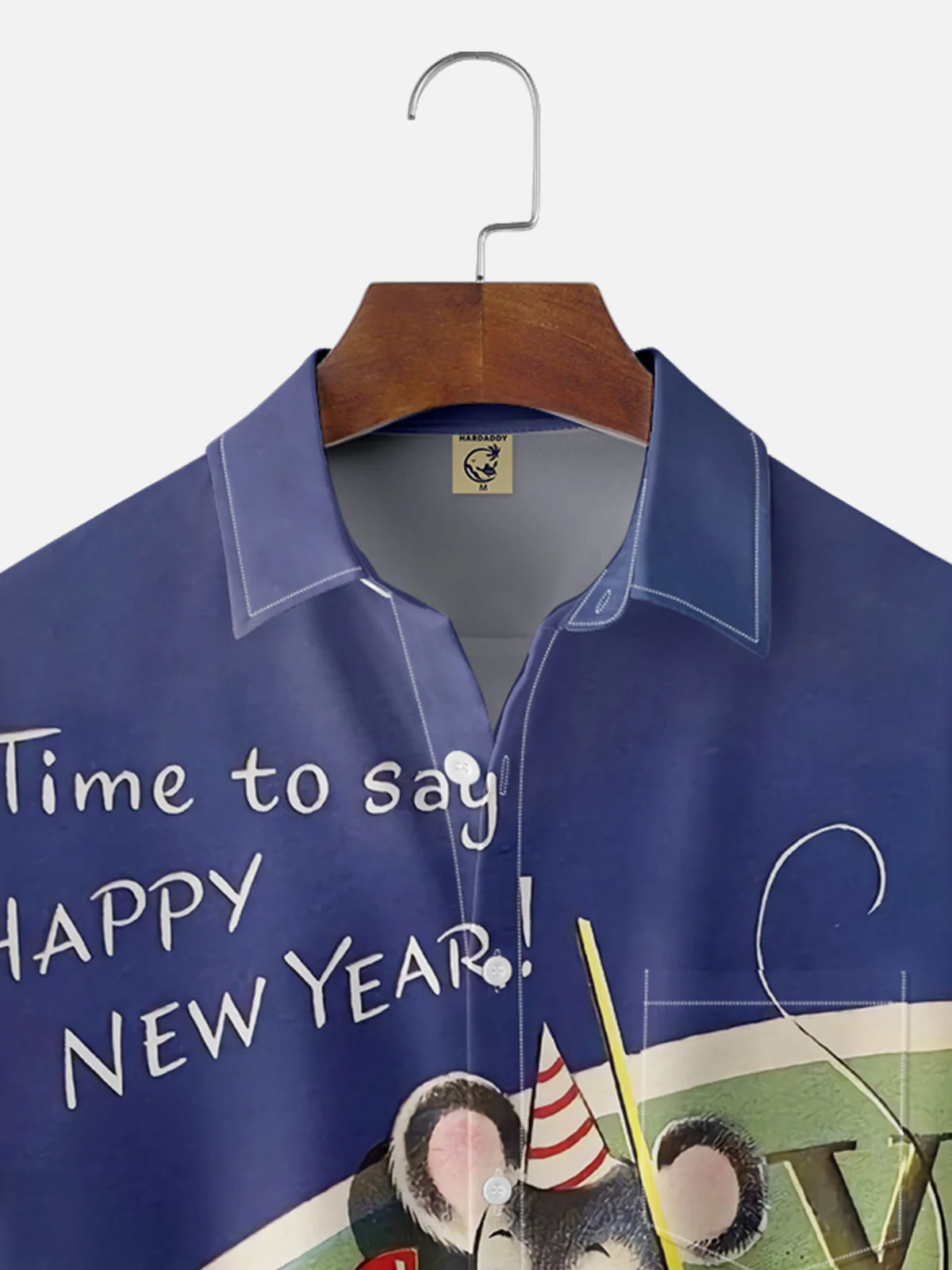 Moisture-wicking Christmas New Year Jerry Chest Pocket Casual Shirt