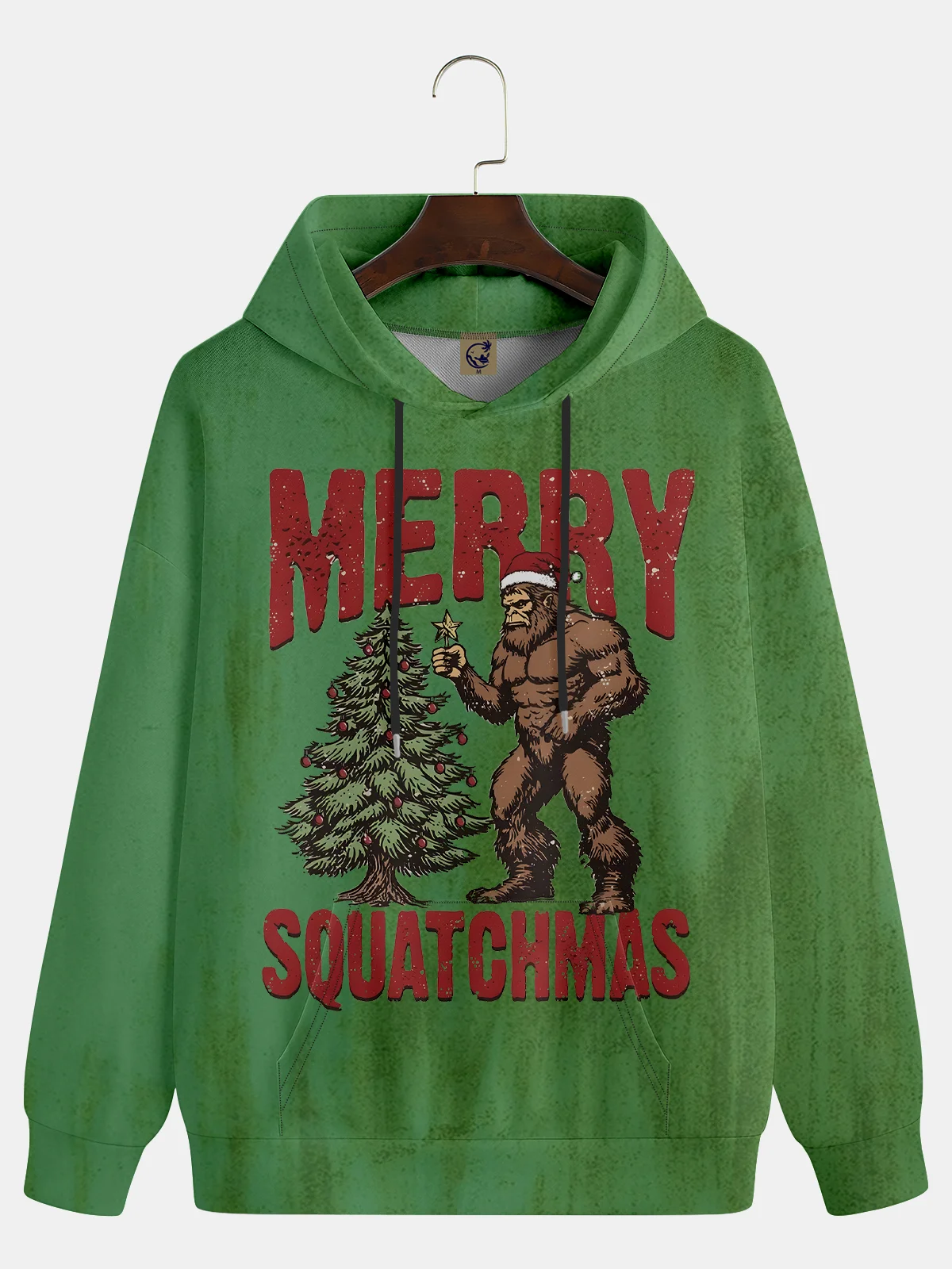 Christmas Art Bigfoot Christmas Tree Hoodie Sweatshirt