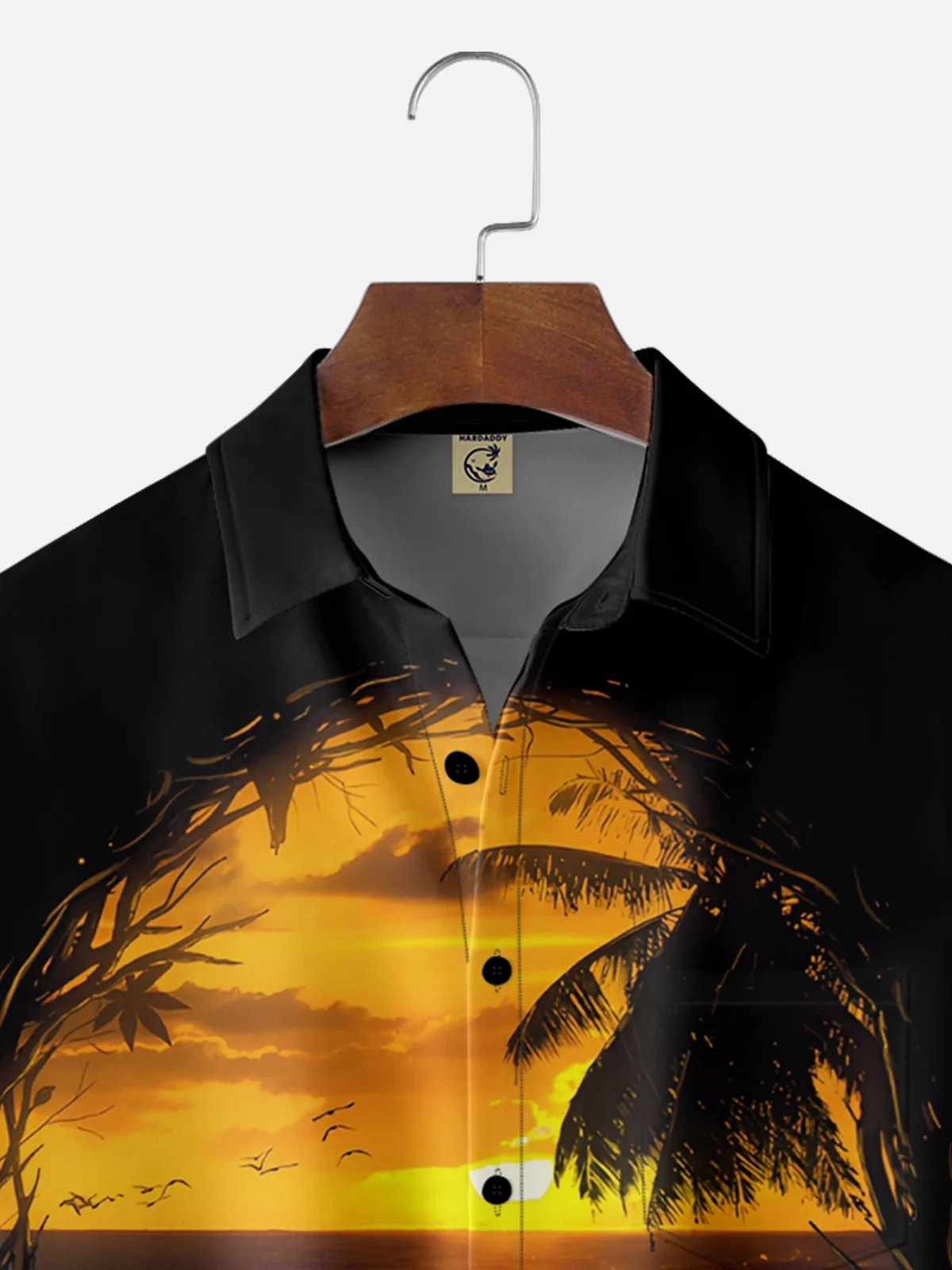 Moisture Wicking Hawaiian Bigfoot Chest Pocket Casual Shirt