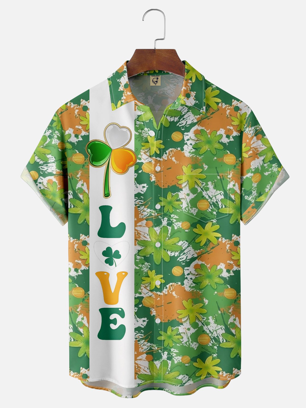 Moisture Wicking St. Patrick's Day Chest Pocket Casual Shirt