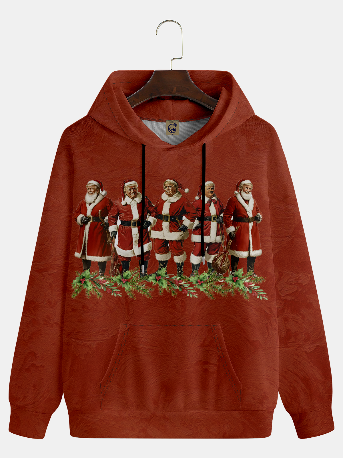 President Trump Santa Claus Red Hoodie Sweatshirt