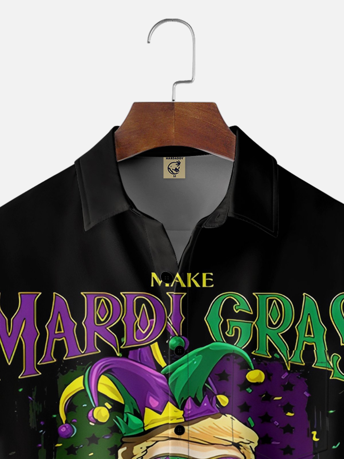 Moisture Wicking Mardi Gras Trump Chest Pocket Casual Shirt