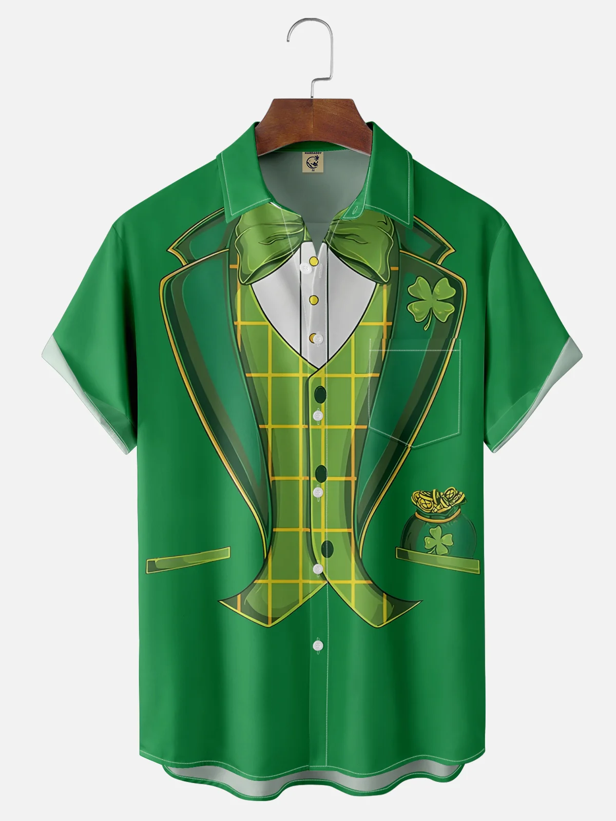 Moisture Wicking St. Patrick's Day Clothing Chest Pocket Casual Shirt